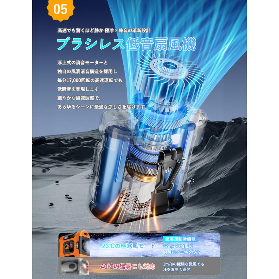 腰掛け扇風機 強力 腰掛けファン 【2025最新モデル上位版 8000mA】 卓上扇風機 扇風機 小型 腰当て 首かけ ハンディファン 冷却 |  | 07