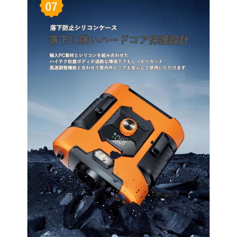 腰掛け扇風機 強力 腰掛けファン 【2025最新モデル上位版 8000mA】 卓上扇風機 扇風機 小型 腰当て 首かけ ハンディファン 冷却 |  | 09