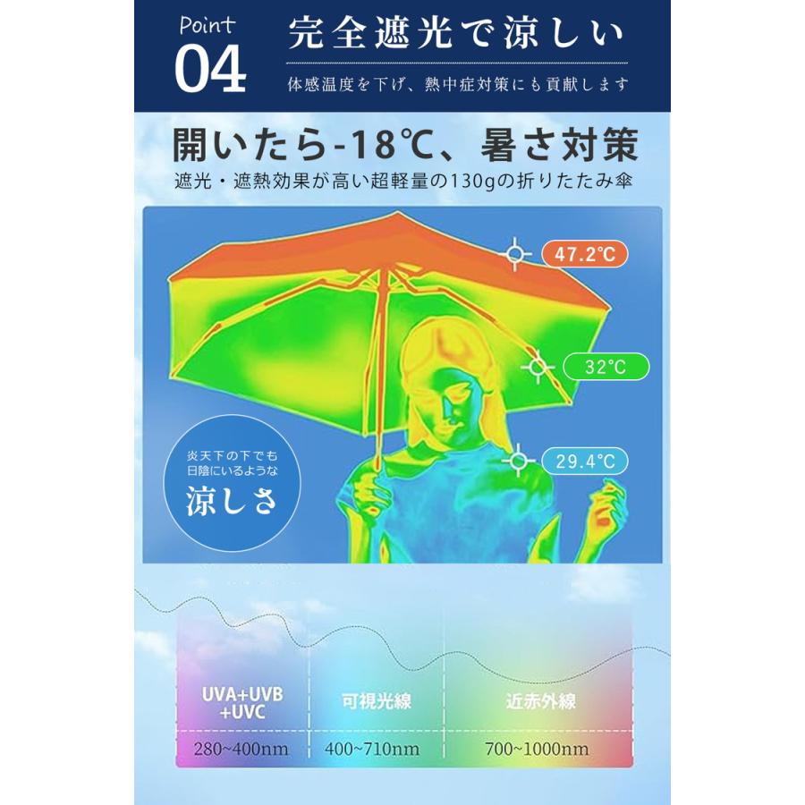 超軽量 日傘 折りたたみ 軽量 完全遮光 晴雨兼用 軽さ超越!忘れるくらいが、ちょうどいい軽すぎ日傘折りたたみ日傘 軽量 100 遮光 かわいい 軽い UVカット UV |  | 13