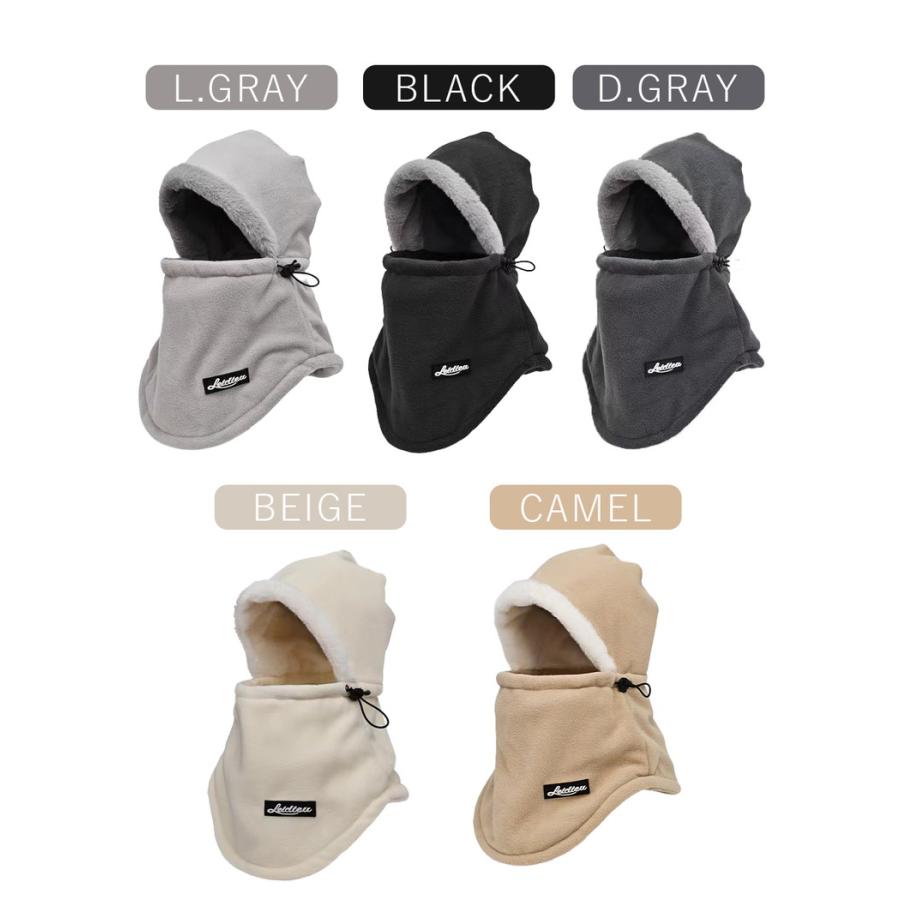 ネックウォーマー 帽子 一体型 冬 レディース メンズ 耳当て 裏起毛 あったか 温活 ニット帽子 防寒  防寒帽子 ロゴ付き  おしゃれ かわいい 伸縮性 ブラック |  | 07