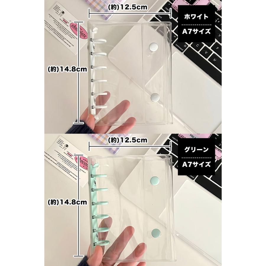 シール帳 バインダー M5 A7 リフィル10枚付 透明 はがせる シール手帳 シール バインダー シールバインダー 台紙 5穴 6穴 女の子 男の子 推し活グッズ |  | 16