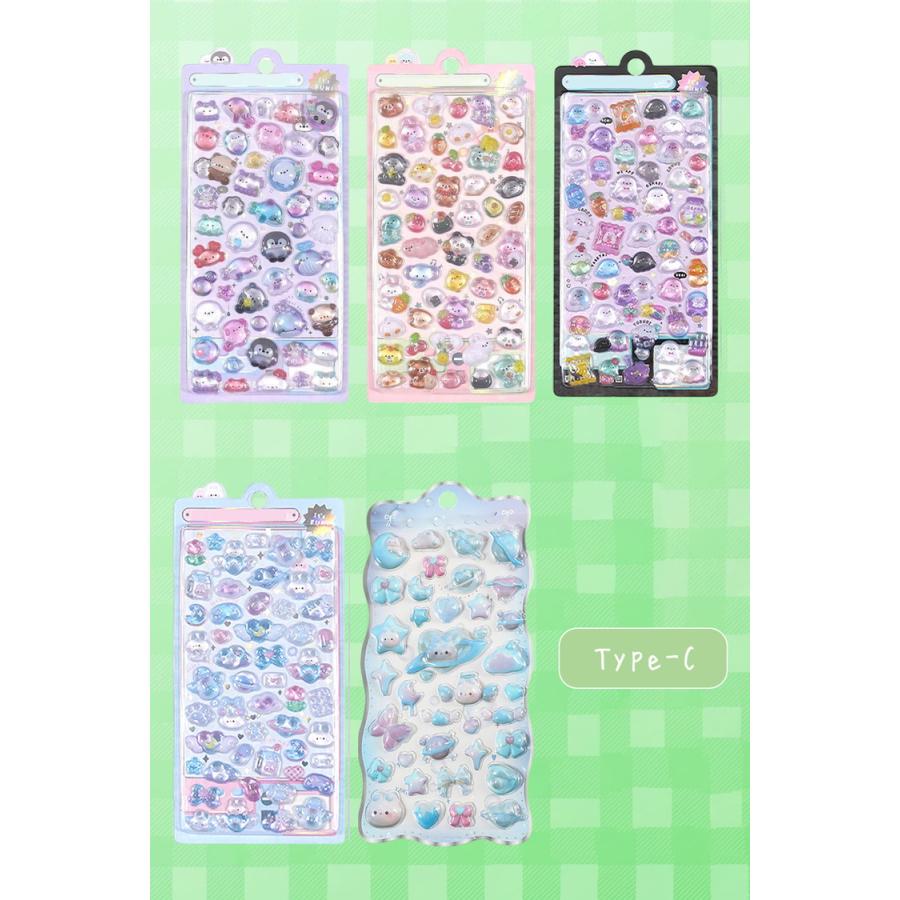 ぷっくり シール 【10枚セット】【5枚セット】 ぷっくりシール シール帳 シール 女の子 可愛い ぷっくり 立体 3Dシール ぷくぷく シール ドロップ |  | 10