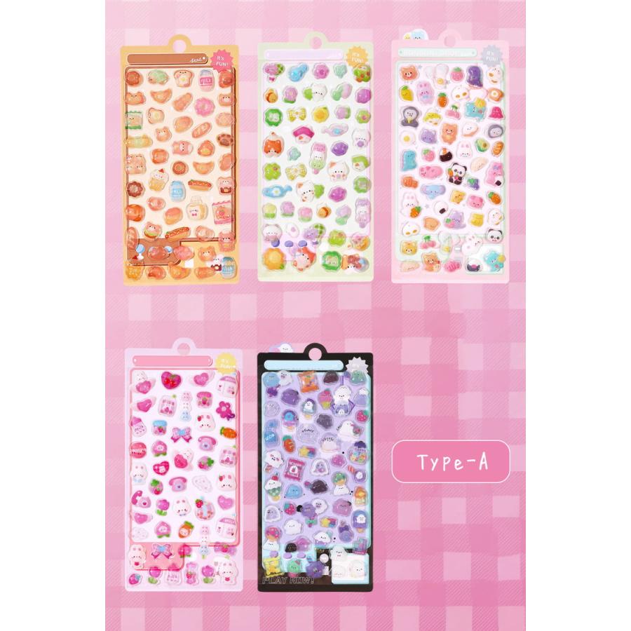 ぷっくり シール 【10枚セット】【5枚セット】 ぷっくりシール シール帳 シール 女の子 可愛い ぷっくり 立体 3Dシール ぷくぷく シール ドロップ |  | 06