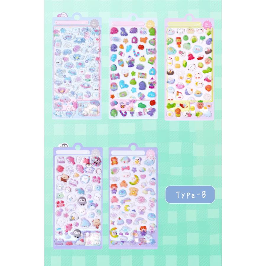 ぷっくり シール 【10枚セット】【5枚セット】 ぷっくりシール シール帳 シール 女の子 可愛い ぷっくり 立体 3Dシール ぷくぷく シール ドロップ |  | 08
