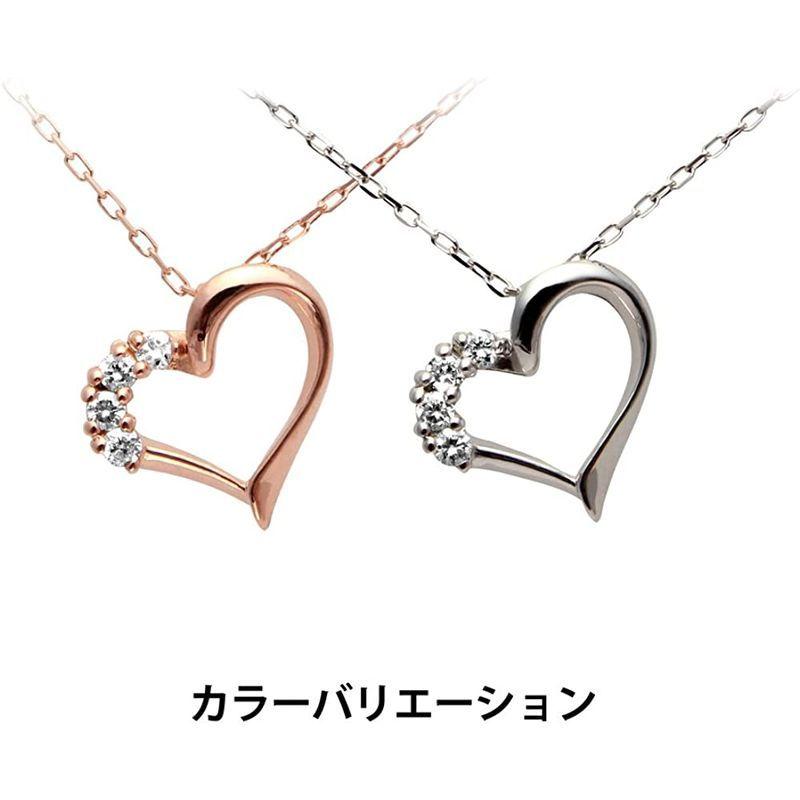 キャーロディディアマンテ CHIARO DI DIAMANTE K10ピンクゴールド×ダイヤモンド ハートペンダントネックレス CHD004 CHIARO DI DIAMANTE K10ピンクゴールド×ダイヤモンド ハートペンダントネックレス CHD004