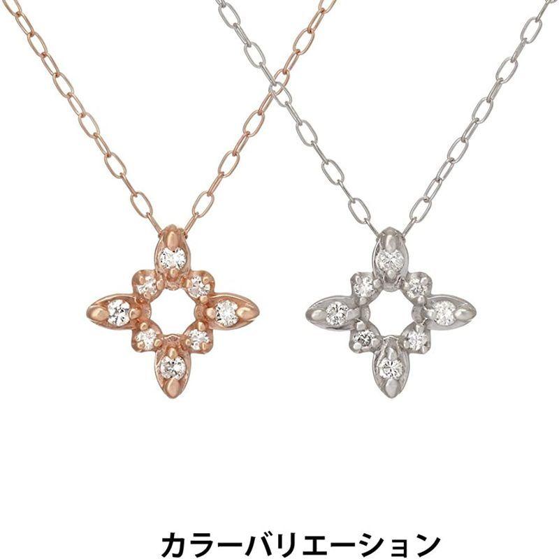 キャーロ ディ ディアマンテ CHIARO DI DIAMANTE K10ホワイトゴールド×ダイヤモンド スノークリスタルペンダントネックレ ディ ディアマンテ CHIARO DI DIAMANTE K10ホワイトゴールド×ダイヤモンド スノークリスタルペンダントネックレ