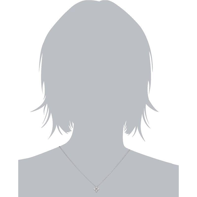 キャーロ ディ ディアマンテ CHIARO DI DIAMANTE K10ホワイトゴールド×ダイヤモンド スノークリスタルペンダントネックレ ディ ディアマンテ CHIARO DI DIAMANTE K10ホワイトゴールド×ダイヤモンド スノークリスタルペンダントネックレ