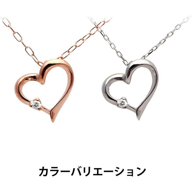 キャーロディディアマンテ CHIARO DI DIAMANTE K10ピンクゴールド×ダイヤモンド ハートペンダントネックレス CHD004 CHIARO DI DIAMANTE K10ピンクゴールド×ダイヤモンド ハートペンダントネックレス CHD004