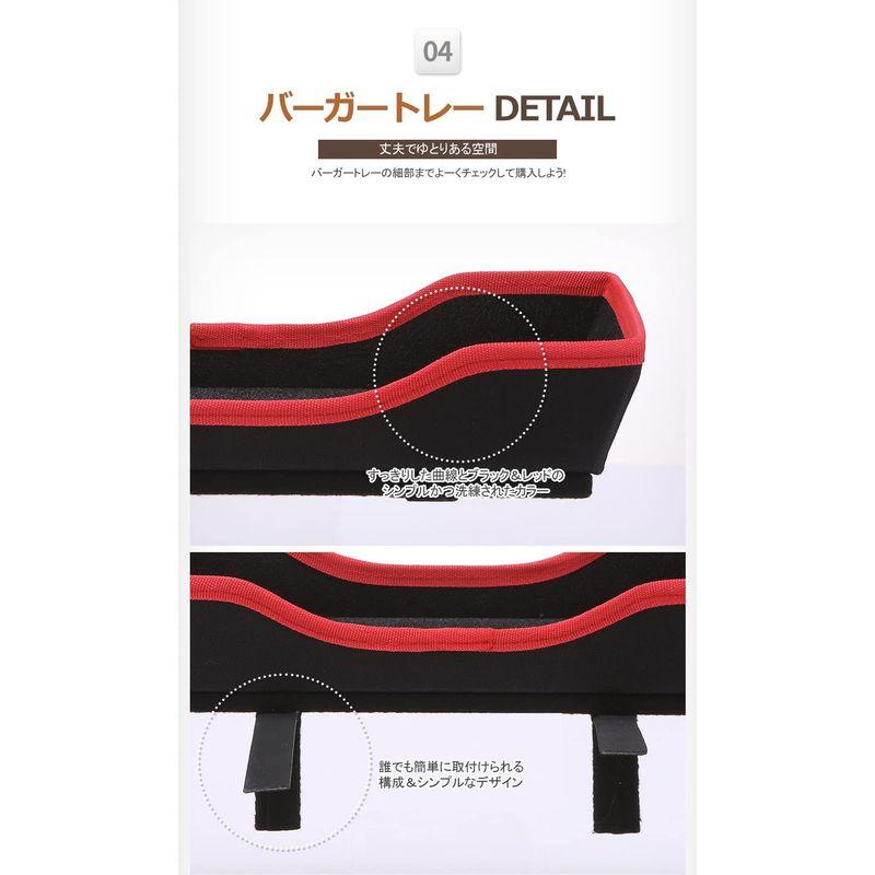 KMMOTORS 助手席革命 バーガートレー (レッド) 内装用品 APPLE IPAD PRO 12.9 AIR 2019 MINI SAMSUNG TAB S7 PLUS 12.4 のための普遍的な 360 車のカップ・ホルダーのタブレットの自動車台紙の揺りかご
