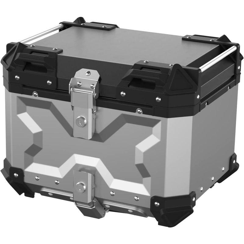 71％以上節約 バイクリアボックス アルミトップケース 45L Silver 銀