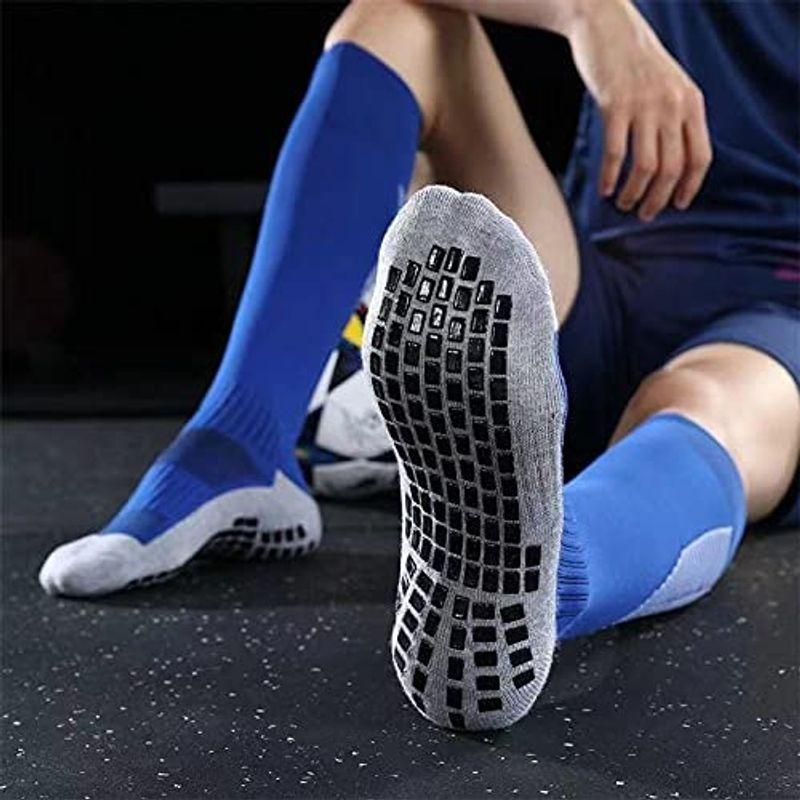 サッカーソックス フットサル メンズ 滑り止め 2足セット 白 青 い2 通販 新品未使用 黒 2足 サッカー ソックス ストッキング 3ライン 25〜27