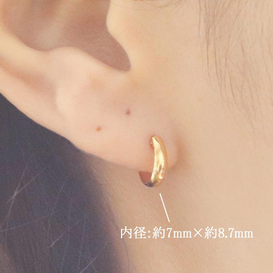 フープピアス 18K 小さめ シンプル 10mm 小ぶり 18金 イエローゴールド