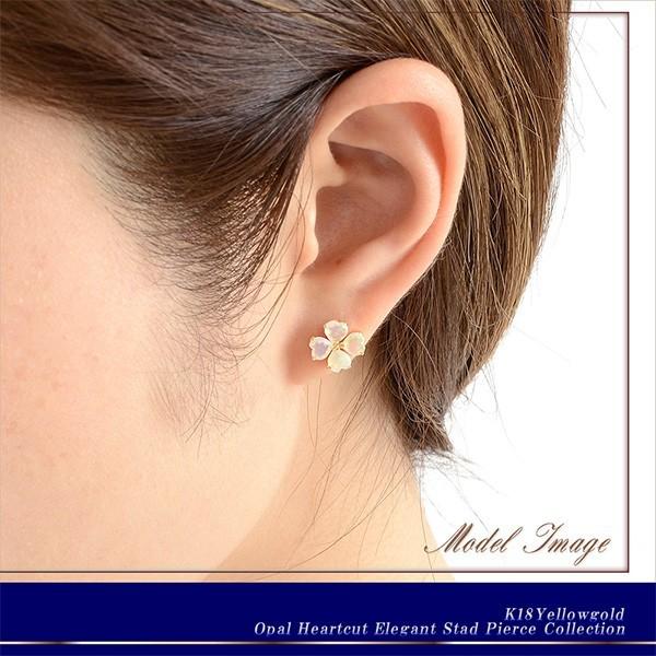 ピアス 18金 オパール レディース エチオピア K18 ゴールド