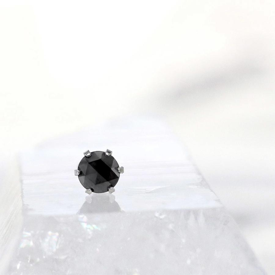 メンズ ピアス ブラックダイヤモンド 片耳 プラチナ プレゼント 実用的