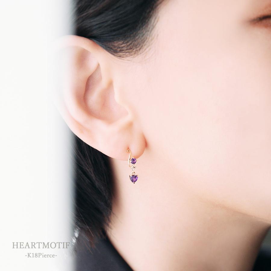 ピアス 18金 レディース アメジスト 18k ゴールド ホワイト ピアス 18金 レディース アメジスト 18k ゴールド ホワイト