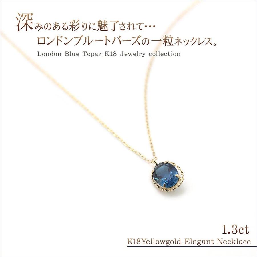 18金ネックレス レディース 18K K18 ネックレス ロンドンブルー