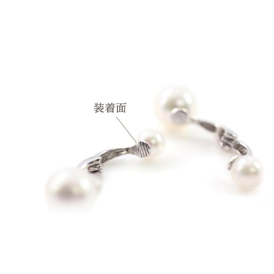 イヤリング 18金 アコヤ真珠 パール 18k ホワイトゴールド ジュエリー プレゼント ギフト K18 結婚式 あこや真珠 6月誕生石 二次会 40代 バースデープレゼントの画像