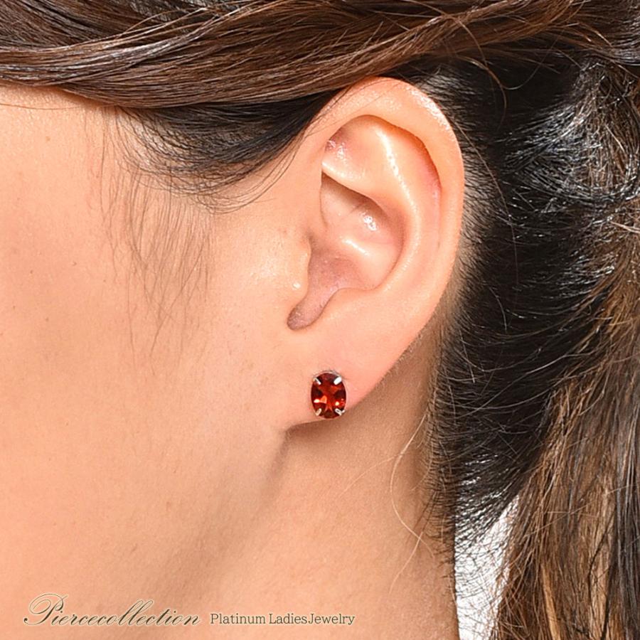 プラチナ ピアス シンプル アンデシン ジュエリー 希少石 両耳用 一粒 
