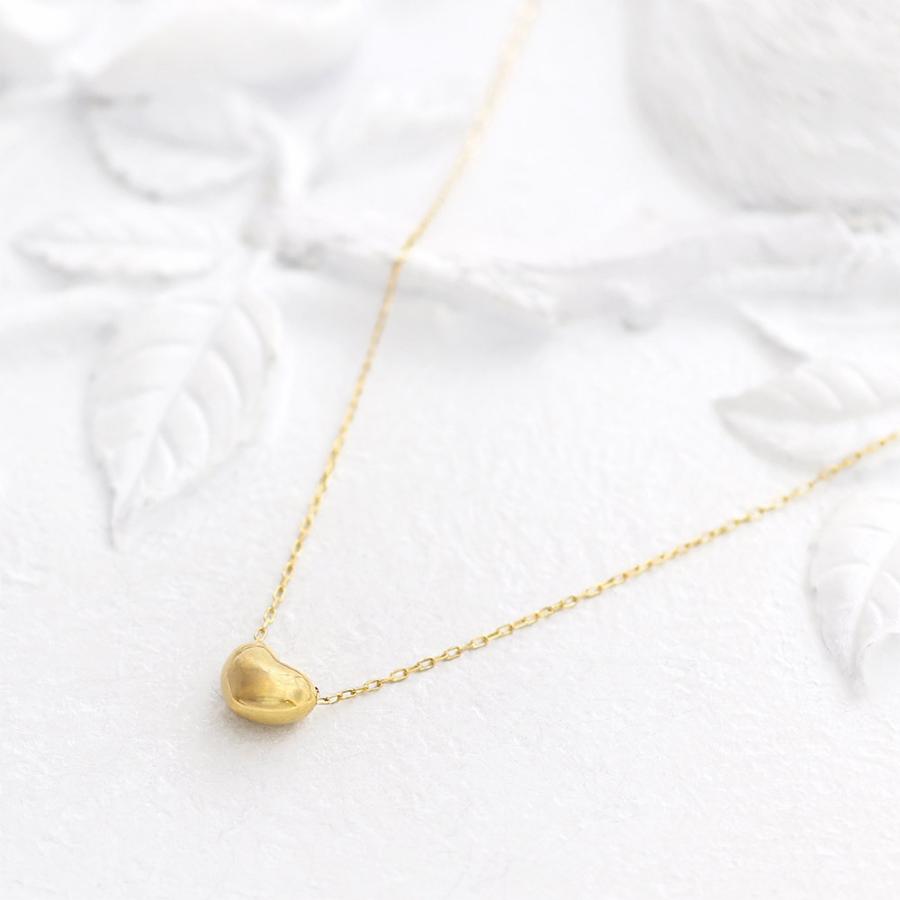 18金ネックレス レディース 18K イエローゴールド ハート プチ