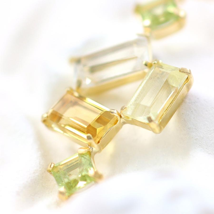 18金ネックレス レディース プレゼント ペリドット シトリン レモン