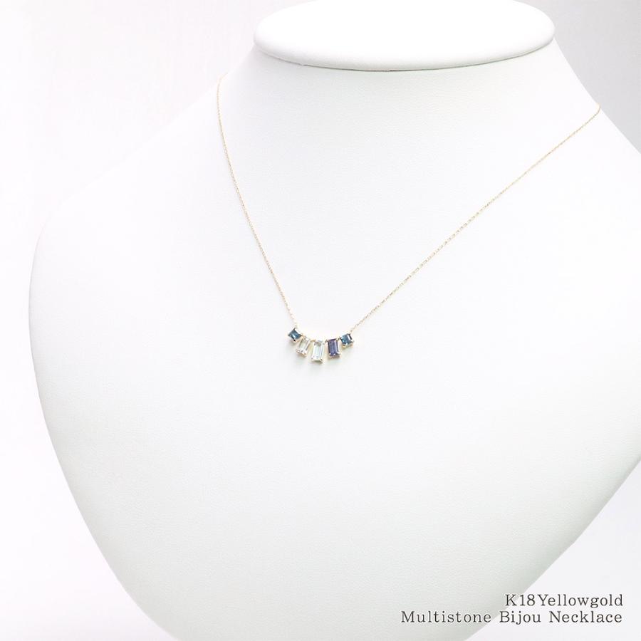 K18 ネックレス 18K イエローゴールド 18金 ロンドンブルー