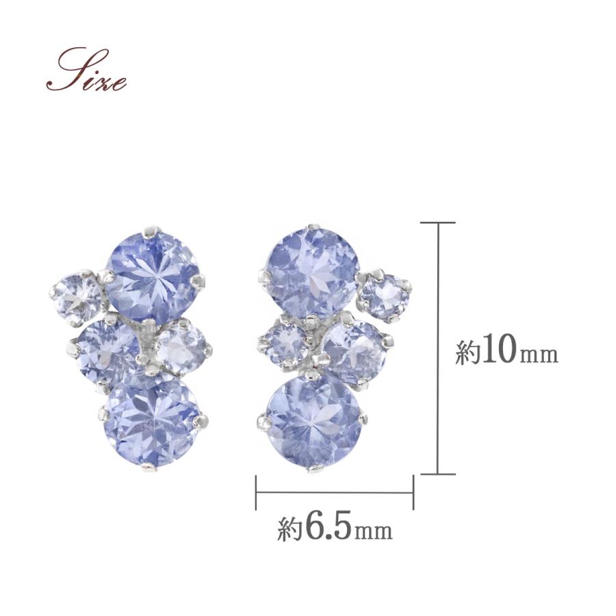 天然石　タンザナイト　ピアス　ＰＴ900　プラチナ タンザナイト ピアス プラチナ アクセサリー 天然石 ビジュー 大き目