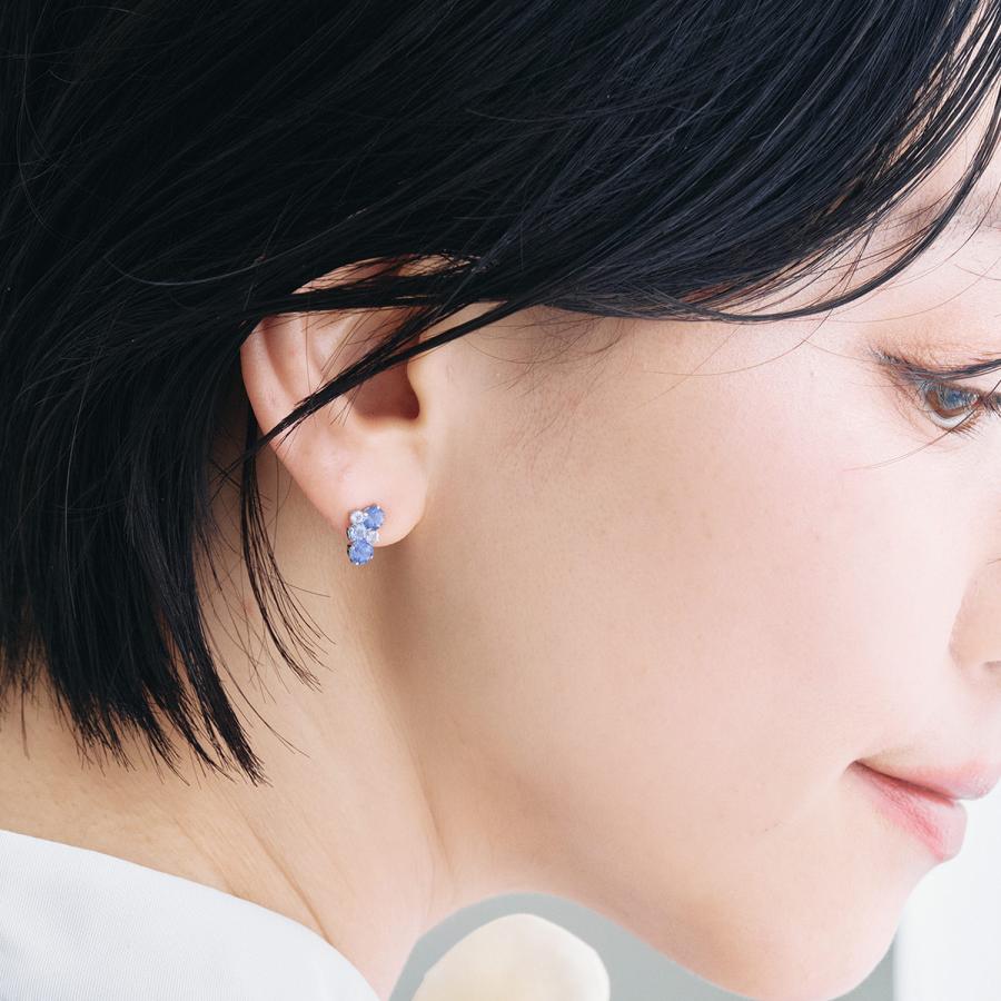 天然石　タンザナイト　ピアス　ＰＴ900　プラチナ タンザナイト ピアス プラチナ アクセサリー 天然石 ビジュー 大き目
