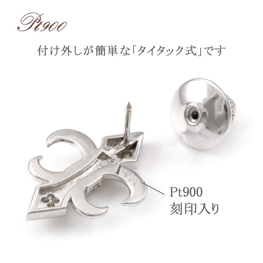 ブローチ ダイヤモンド プラチナ メンズ レディース Pt900 タックピン