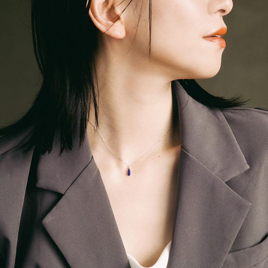 10Kラピスラズリネックレス、ピアスセット 越田雅哉 ラピスラズリ