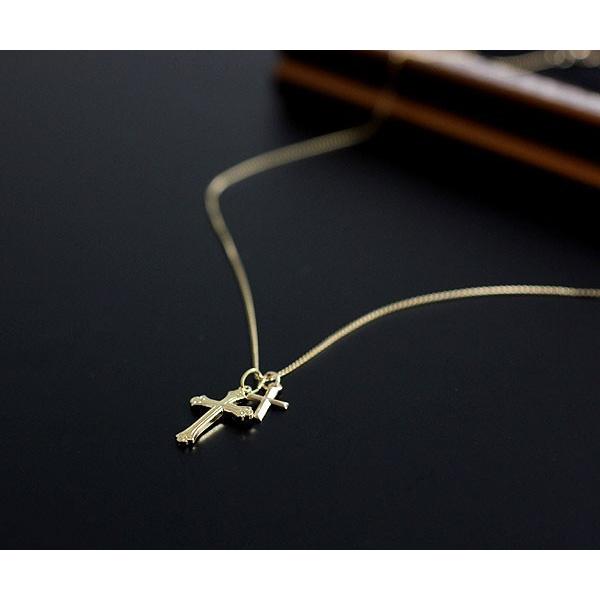 十字架 ネックレス レディース クロス ゴールド 大ぶり ゴールド