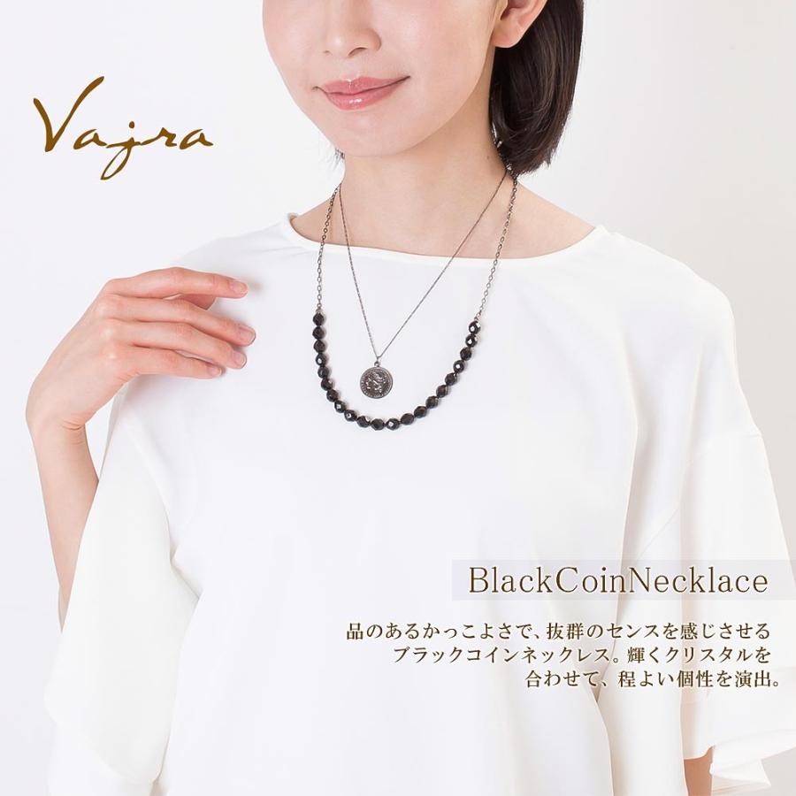 ☆7割引S❣️〜7/22夜9時⭐️黒クリスタル三連ロングネックレス0204g 1個 Vajra ネックレス レディース 3way ブラックコイン 二連