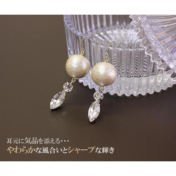 Vajra フックピアス 大ぶり パール ピアス レディース パールのピアス 