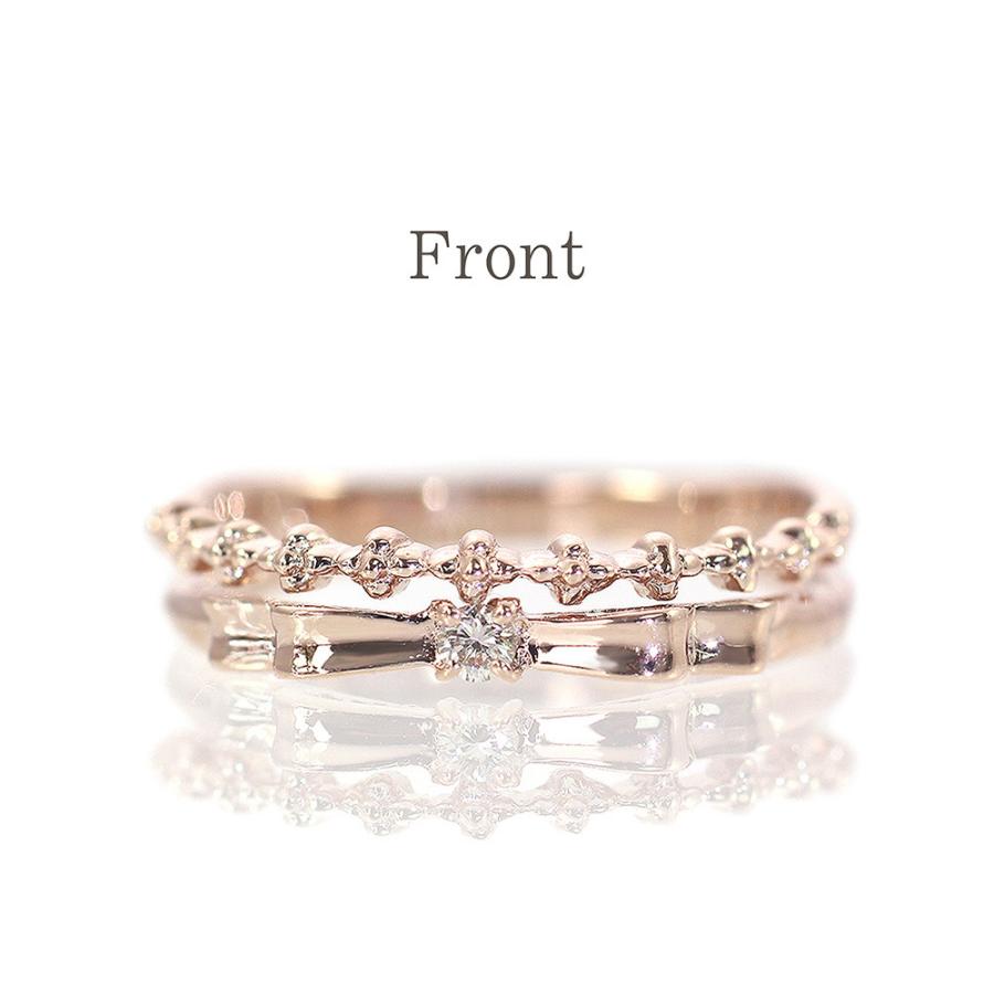 ピンキーリング レディース ダイヤモンド 3号 5号 7号 可愛い ゴールド