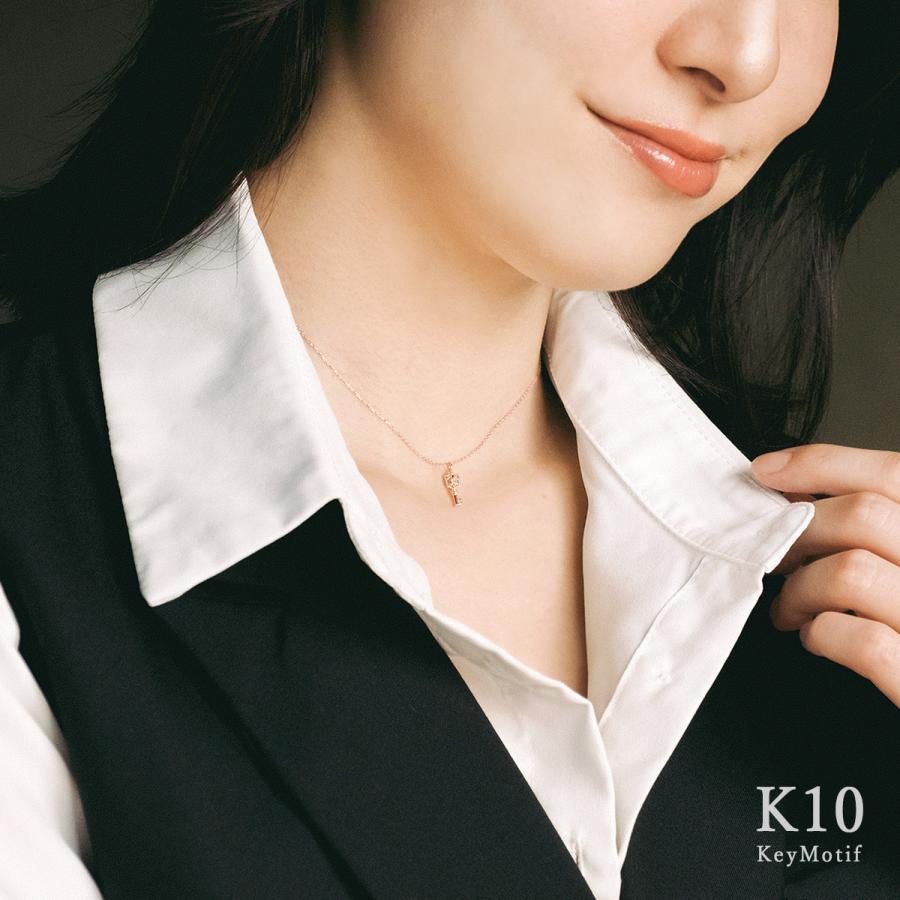 ネックレス ブランド レディース ダイヤモンド キー 鍵 モチーフ 心葉 ペンダント 可愛い 女性 プレゼント 嫁 彼女 娘 記念日 20代 30代 バースデープレゼント_9