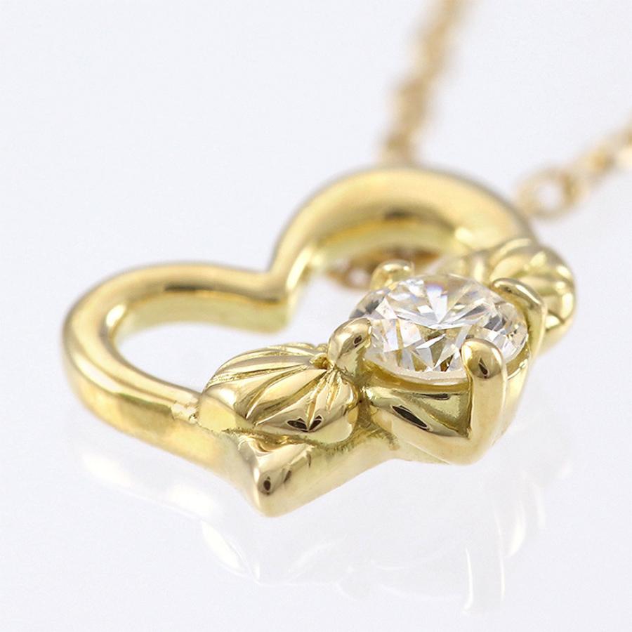 心葉（kokoroba） 18金 ネックレス レディース ダイヤモンド ハート 葵
