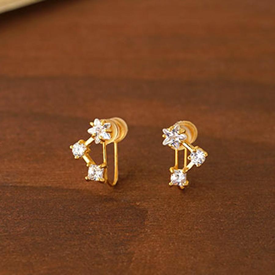 ぴあり 正規品 ノンホール 痛くなりにくい イヤリング ピアリ 落ちにくい アクセサリー やぎ座 星座 山羊座 カプリコーン ゴールド クリスマスプレゼント Kp アクセサリーショップバルザス レディース 通販 Yahoo ショッピング