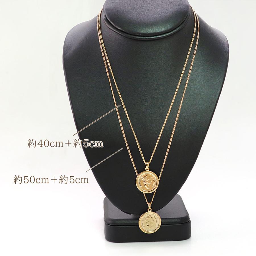 ネックレス レディース シンプル コイン 硬貨 おしゃれ ゴールド