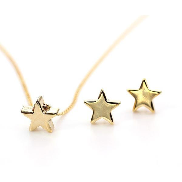 ネックレス ピアス セット スター 星 アクセサリーセット レディース