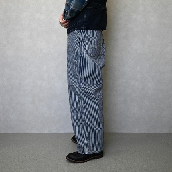 メンズ Orslow オアスロウ WIDE FIT 30'S HICKORY PAINTER PANTS