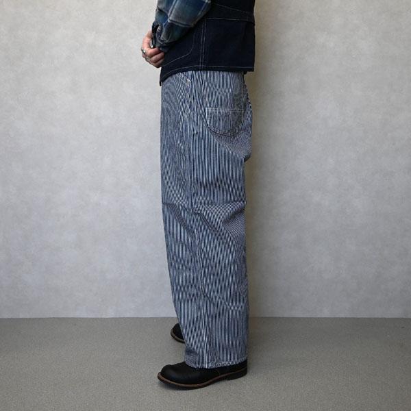 orSlow オアスロウ ヒッコリー ペインターパンツ S(1) ハーフパンツ メンズ Orslow オアスロウ WIDE FIT 30'S HICKORY PAINTER PANTS
