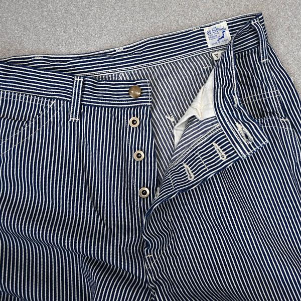 メンズ Orslow オアスロウ WIDE FIT 30'S HICKORY PAINTER PANTS