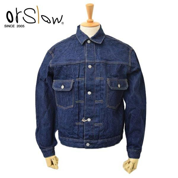 メンズ　Orslow オアスロウ DENIM ONE WASH 1950's DENIM JACKET 13.7oz  ORIGINAL SELVEDGE DENIM 01-6002-81