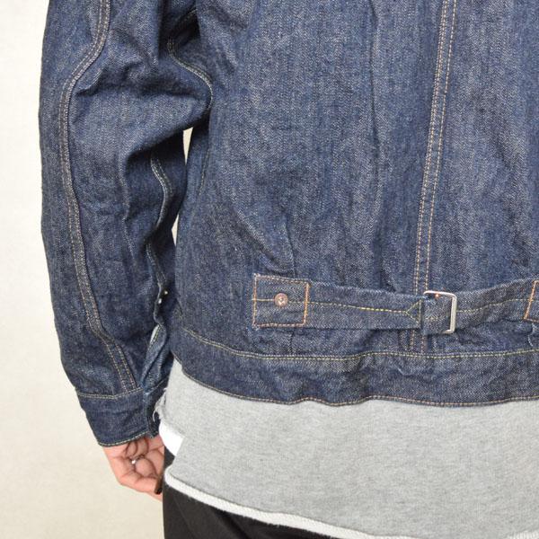 メンズ　Orslow オアスロウ 1st type ジージャン デニム ジャケット ファースト ワンウォッシュ 40's PLEATED FRONT BLOUSE DENIM JACKET UNISEX 03-6011-81の画像