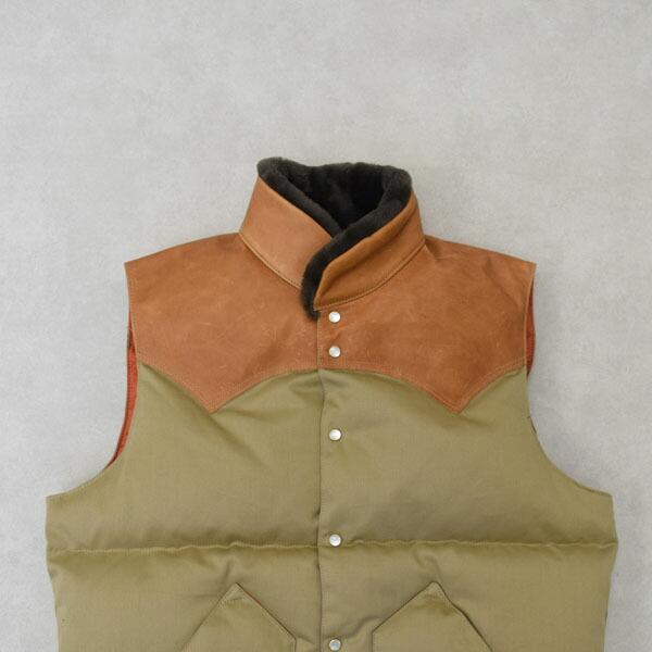 ウエアハウス ROCKY MOUNTAIN x WAREHOUSE ホースレザーヨークウエストポイントクリスティーダウンベスト WEST POINT CHRISTY DOWN VEST Lot.2238 290-252-54の画像