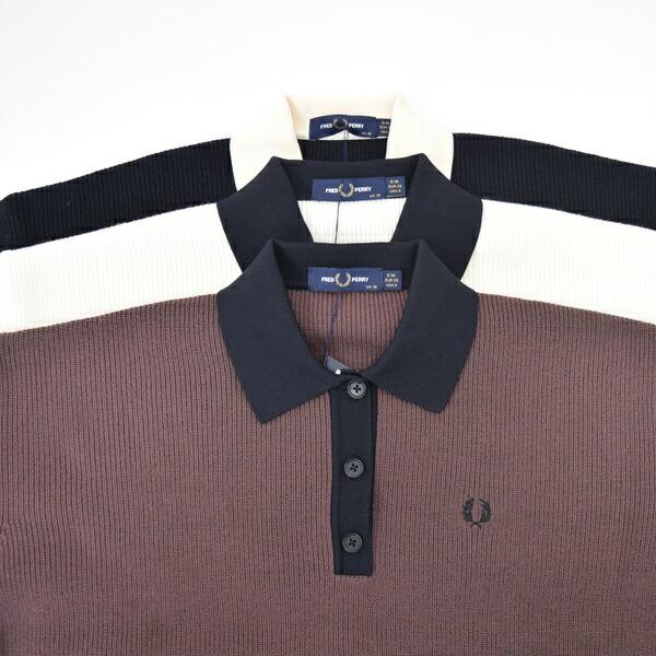 【新品未使用】FRED PERRY リブポロシャツ ニット FRED PERRY PERRY（フレッドペリー）リブニット ポロシャツ