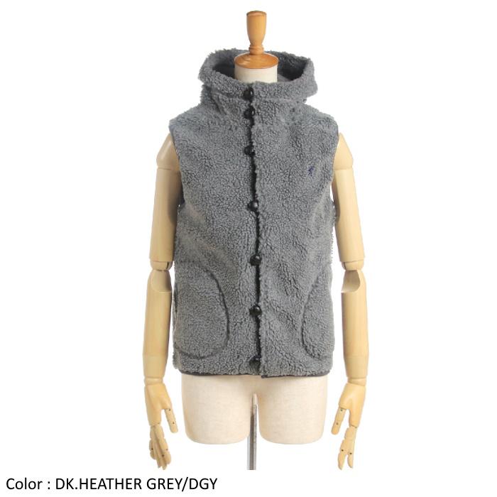 30%OFF Gymphlex ジムフレックス レディース フード付き くるみボタン フリース ボタンパーカーボアベスト BOA HOODED VEST　J-1069PL｜bas-clothing｜11