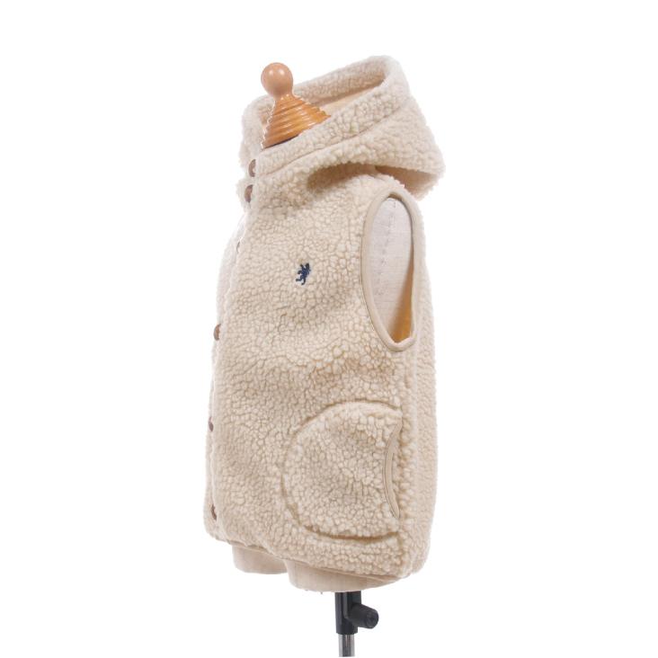Gymphlex ジムフレックス キッズ フード付き くるみボタン ボアベスト KIDS BOA HOODED VEST　J-1142PL　｜bas-clothing｜03