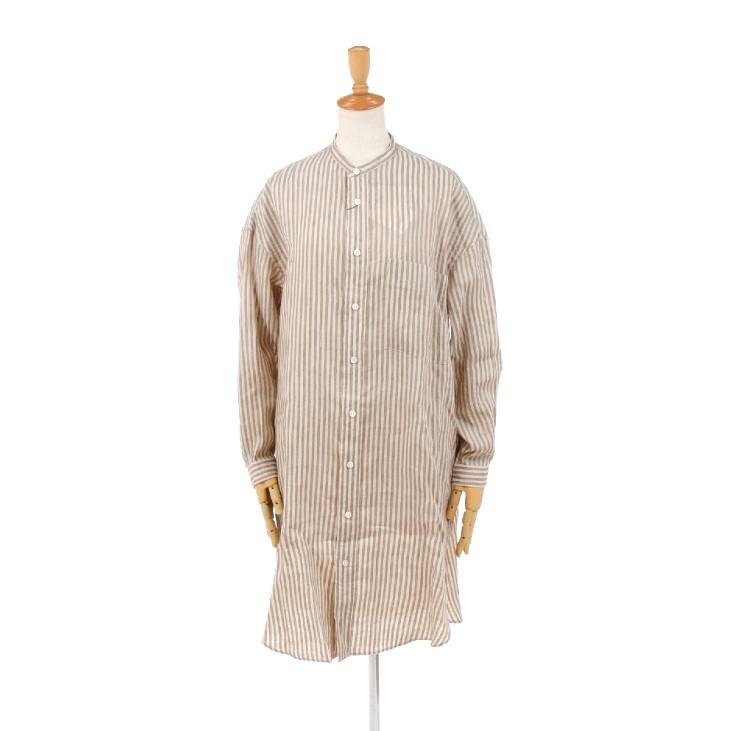 爆安プライス Sale Off Gymphlex ジムフレックス レディース リネン ストライプ バンドカラーシャツワンピース J 1363dls 最適な材料 Www Doctor Plan Com