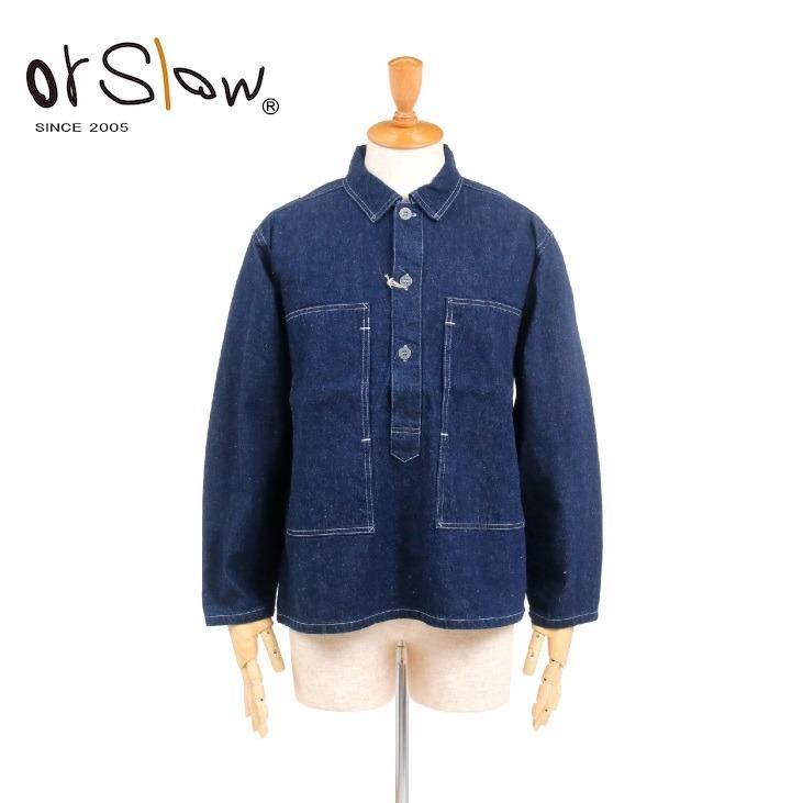 Orslow オアスロウ メンズ ワンウォッシュ 90zデニム プルオーバーシャツジャケット U S Army Pullover Shirt Jacket 03 8041 ssmt 0 33 Bas Clothing 通販 Yahoo ショッピング