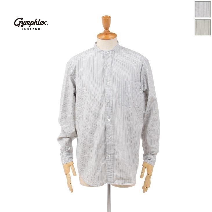 Gymphlex ジムフレックス メンズ マルチストライプ バンドカラーシャツ 長袖 J 1352mup ssmt 261 33 Gpj1352mup Bas Clothing 通販 Yahoo ショッピング